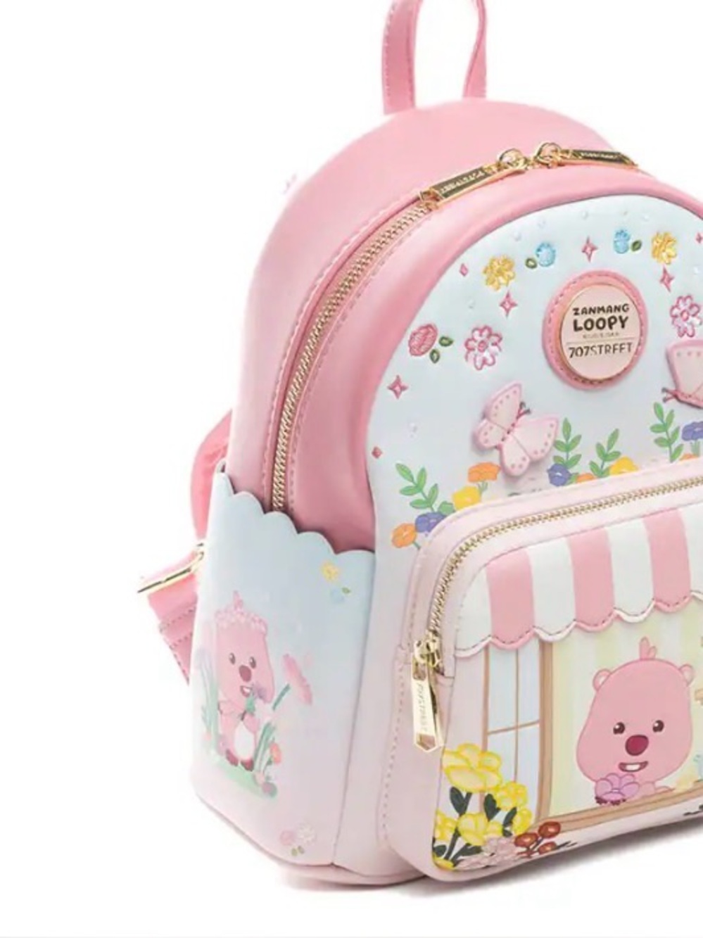 707 Street Exclusive Zanmang Loopy Floral Scene Mini Backpack - Limited Edition